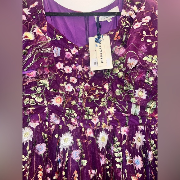 JessaKae - NWT -Mercy Dress-Purple Floral Midi Dress-1X - Picture 6 of 8